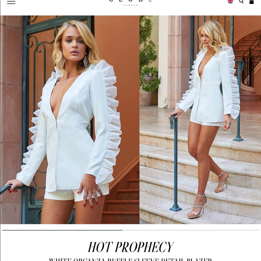 Club L London white blazer 8